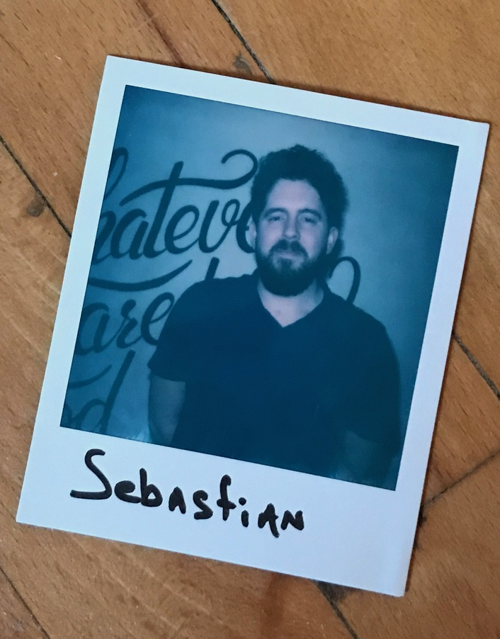 Polaroid picture of Sebastian at Founders House